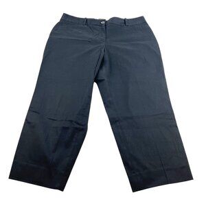 Talbots The Perfect Crop Curvy Petite Black Cropped Chico Pants Sz 10P